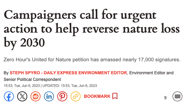 Campaigners call for urgent action to help reverse nature loss by 2030 - Express