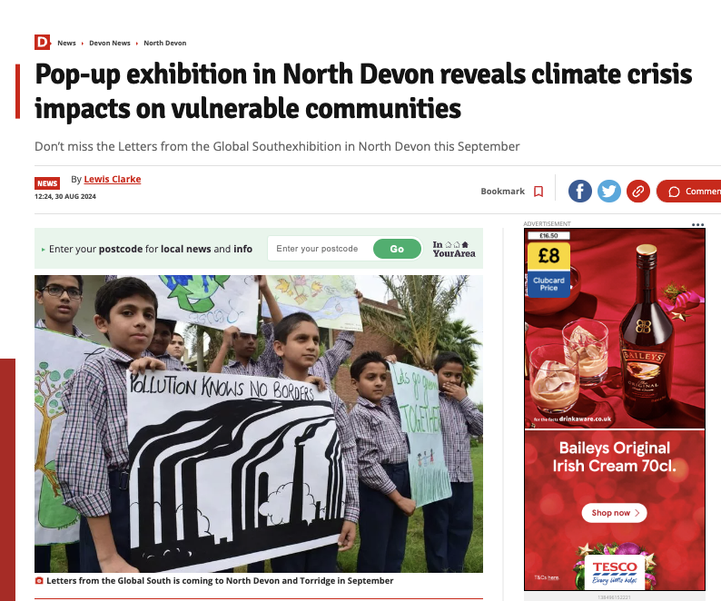 Pop-up exhibition in North Devon reveals climate crisis impacts on vulnerable communities - Devon Live