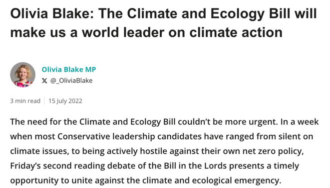 The Climate and Ecology Bill will make us a world leader on climate action - Politics Home