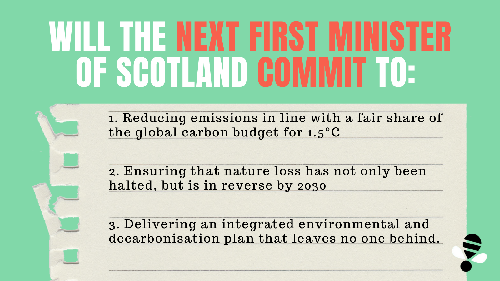 Zero Hour calls for action from the next First Minister of Scotland